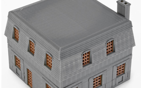 3D Printed Architectural Model Chateau 3