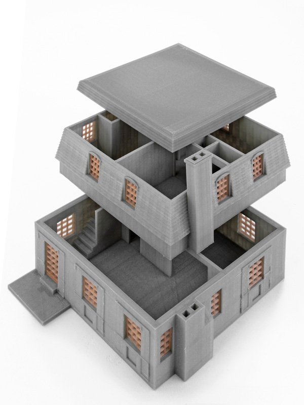 3D Printed Architectural Model Chateau 2