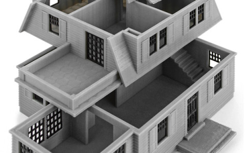 3D Printed Architectural Model Cape Cod 2