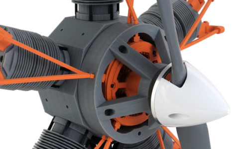 3D Printed Radial Engine 12